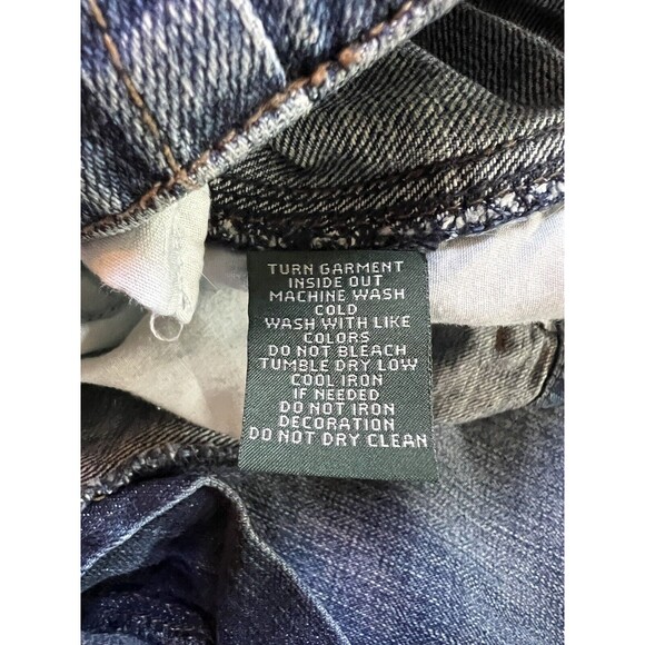 Lauren Jeans Co Embroidered Jean Straight Leg LRL | Dark‎ Wash | Size 16 - Picture 9 of 16